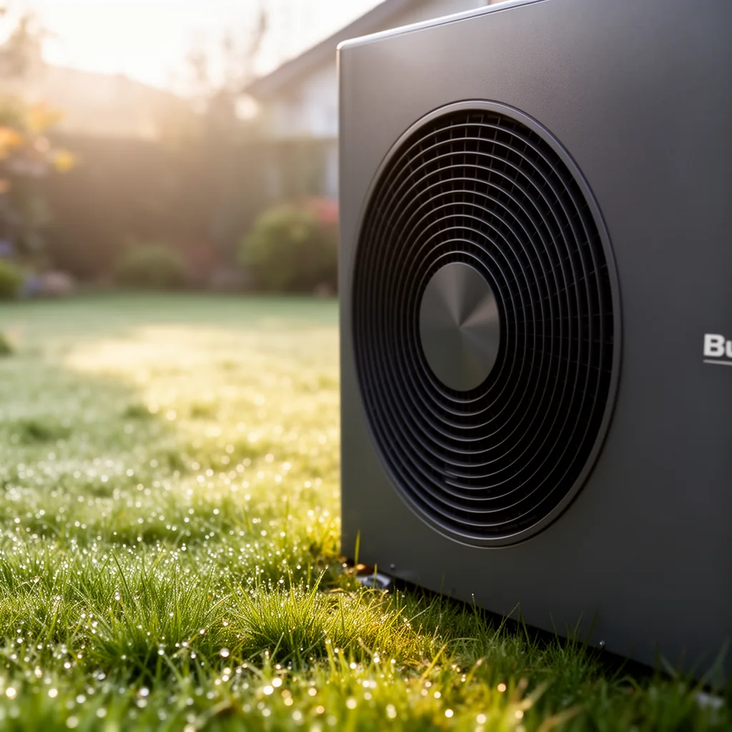 Ventilator der Außeneinheit im Garten (Darstellung)